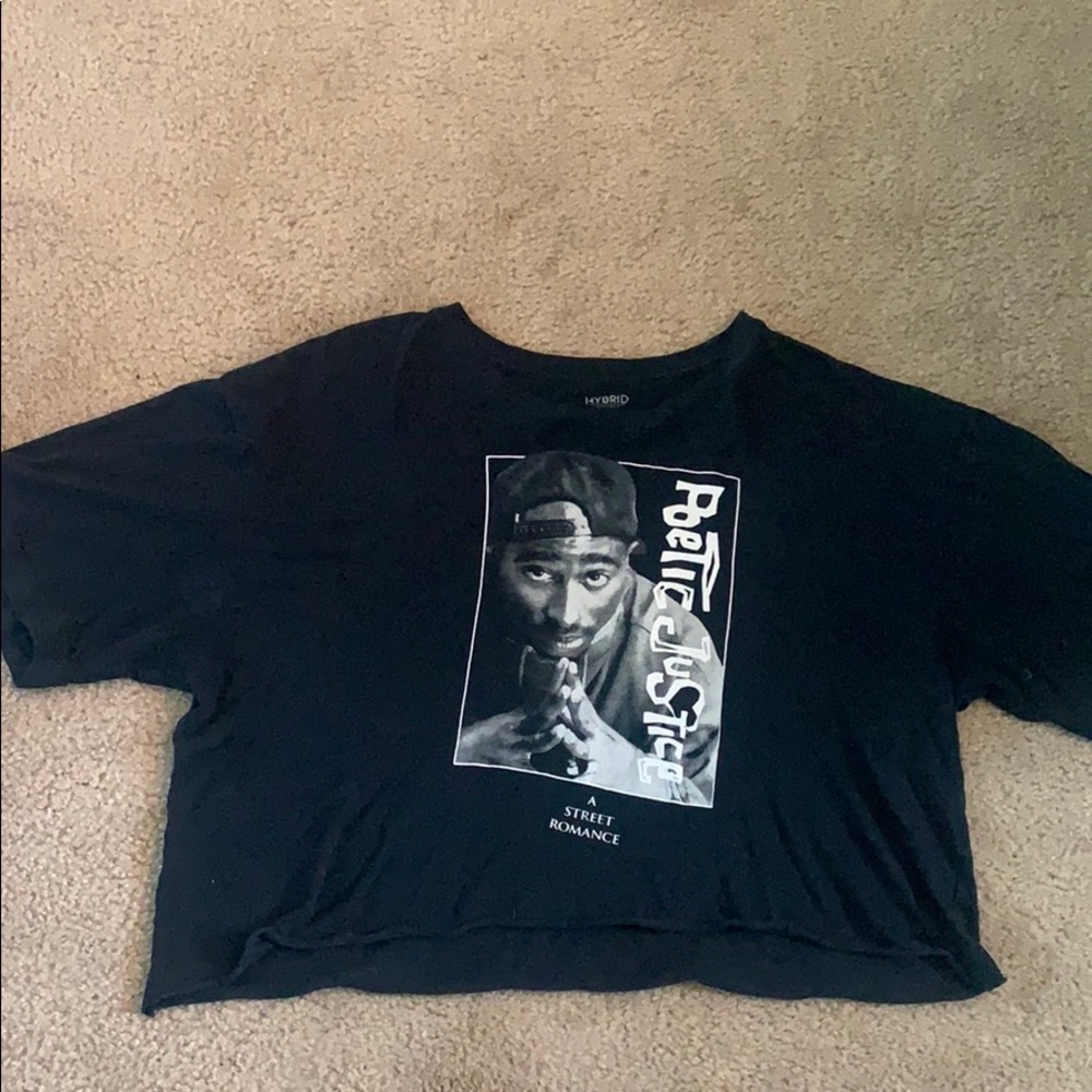 Tupac/poetic justice crop top